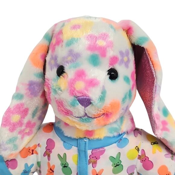 Build-a-Bear 2022 Floral Plush Bunny Original BAB Bunny Peeps Pajamas 16" - Picture 2 of 12